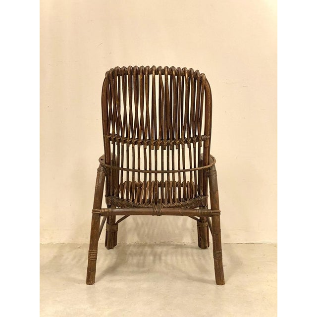 Wood Set of Bamboo Armchairs, 1970s For Sale - Image 7 of 14