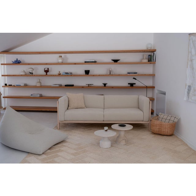 LIFT Three-Seater Sofa in Oak and Fabric Seat by Julien Renault For Sale - Image 10 of 12