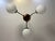 1980s Vintage Mid-Century 3-Light Opaline Glass Chandelier from Kaj, Former Yugoslavia, 1970s For Sale - Image 5 of 11