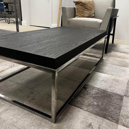 Description:Selling an authentic Restoration Hardware "Nicholas" Rectangular Coffee Table designed by Anthony Cox. This...