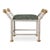 2020s Boca White Earl Emerald Animal Print Bamboo Bench For Sale - Image 5 of 9