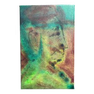Original Abstract Painting on Canvas Entitled “Sitter” by Latina Artist Maritza Ranero