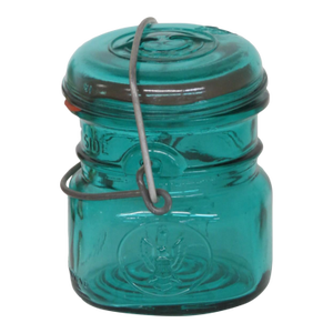 Ball Ideal Bicentennial Eagle Mason Jar With Lid 1976 Vintage Blue Teal 4715b