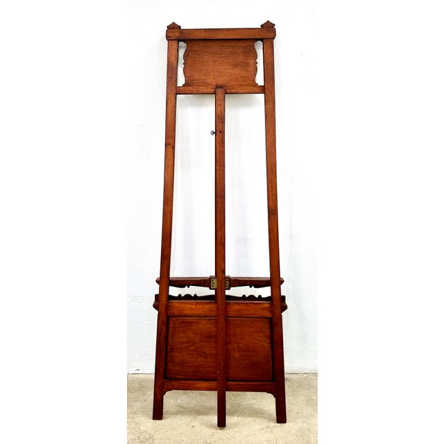 Sienna Renaissance Revival Easel With Carved Lion’s Heads and Panels For Sale - Image 8 of 8