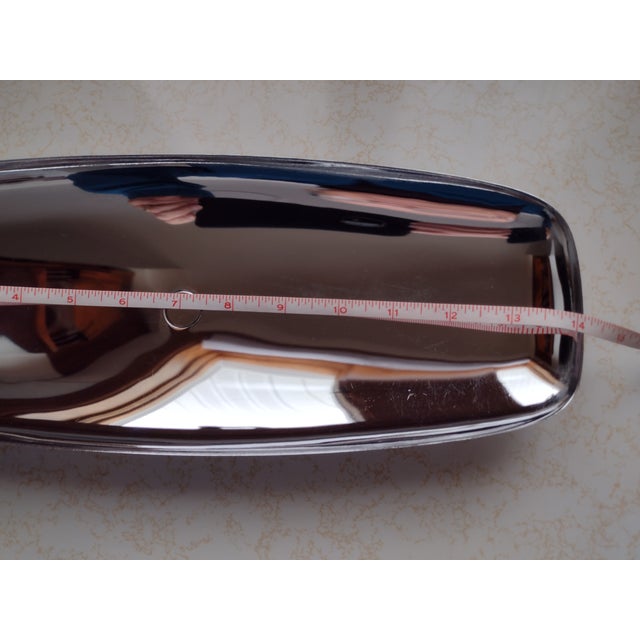 Wood 1960s Milbern Creations Chrome and Teak Wood Tray For Sale - Image 7 of 9