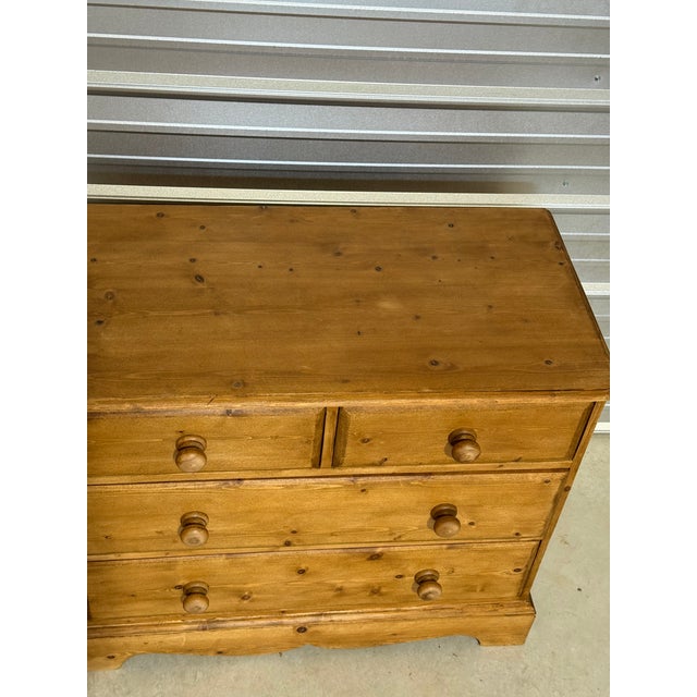 Victorian Two Over Two Drawers - Antique Pine Chest of Drawers From England For Sale - Image 3 of 18