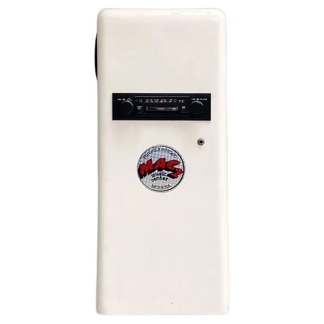 Italian Modern Column Radio in White Plastic, 1990s Chairish