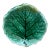 German Green Majolica Leaf Butter Pat Villeroy Boch Circa 1890 For Sale