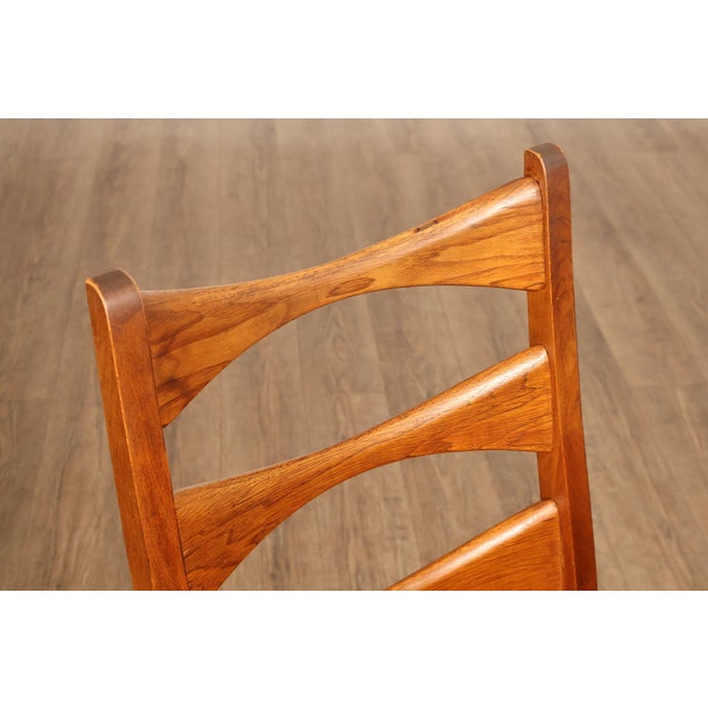 Wood Lane Rhythm Mid Century Modern Set Of Six Walnut Dining Chairs For Sale - Image 7 of 18