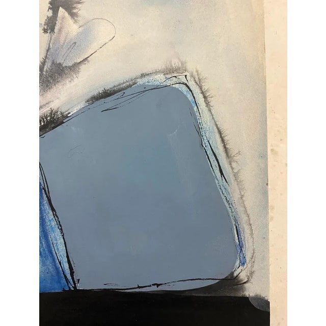 "Now I Float Vi" Original Mixed Media Painting on Paper by Zac Woodiel For Sale In Little Rock - Image 6 of 7