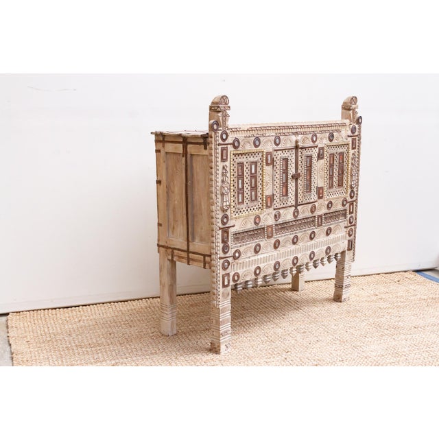 1960s Finely Carved Indian Dowry Chest Cabinet For Sale - Image 11 of 12