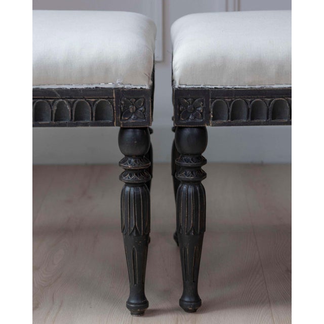 Pair of Swedish Empire Stools, Early 19th Century For Sale - Image 4 of 7