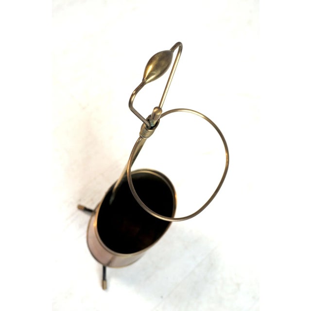 French Golden Brass Umbrella Stand by Mathieu Matégot, 1950s For Sale - Image 6 of 10