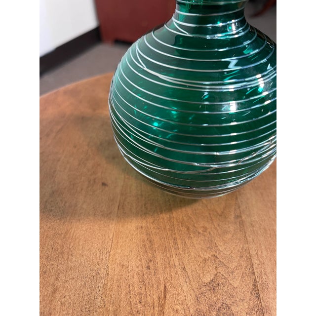 Italian 1980s Italian Green Vase For Sale - Image 3 of 9