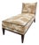 Custom Modern Chaise Lounge in Fabricut Palm Fabric For Sale