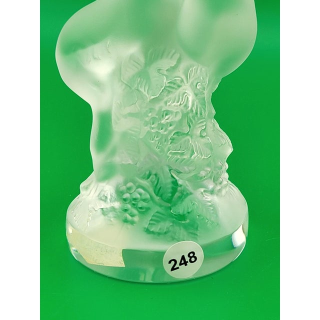 Lalique 1950s Rare LALIQUE Crystal "Le Faune" Figurine Dancing Nude Lovers Pan (Faun) & Diana For Sale - Image 4 of 18