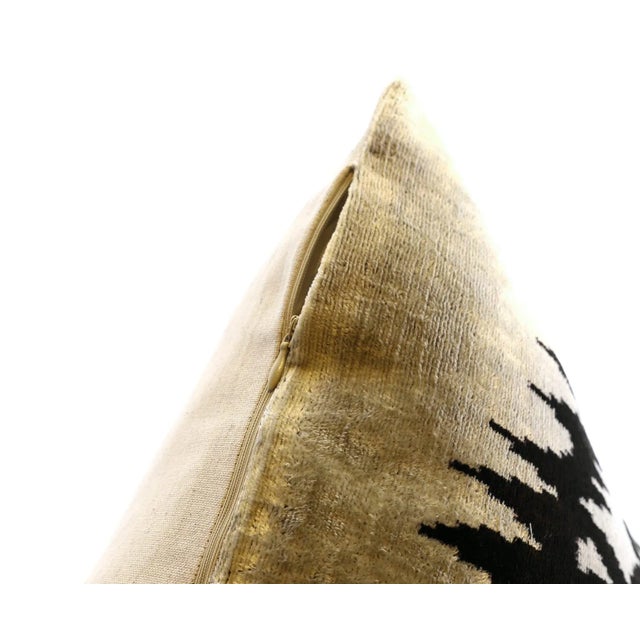 Canvello Handmade Velvet Throw Pillow With Premium Down Feather Insert For Sale - Image 4 of 5