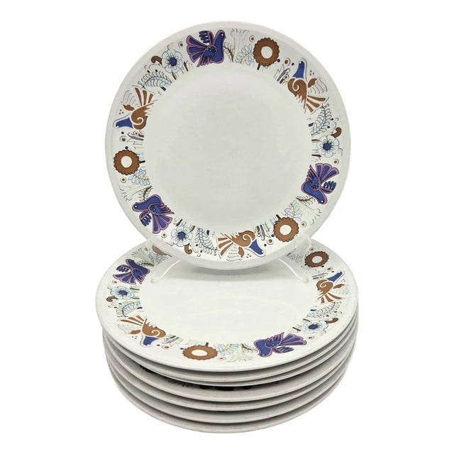 Vintage Villeroy & Boch "Acapulco" Plates, Set of 8 For Sale