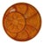 Vintage Mid Century Amber Glass Deviled Egg Relish Dish Platter - Tree & Shell Motif For Sale