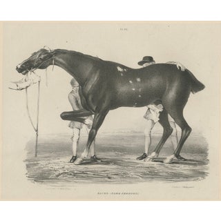 After Chalon, Racehorse Training Scene, Lithograph, 1840 For Sale