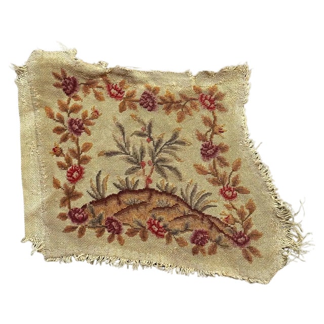 French Needlepoint Chair Cover Tapestry from Bobyrugs, 1890s For Sale