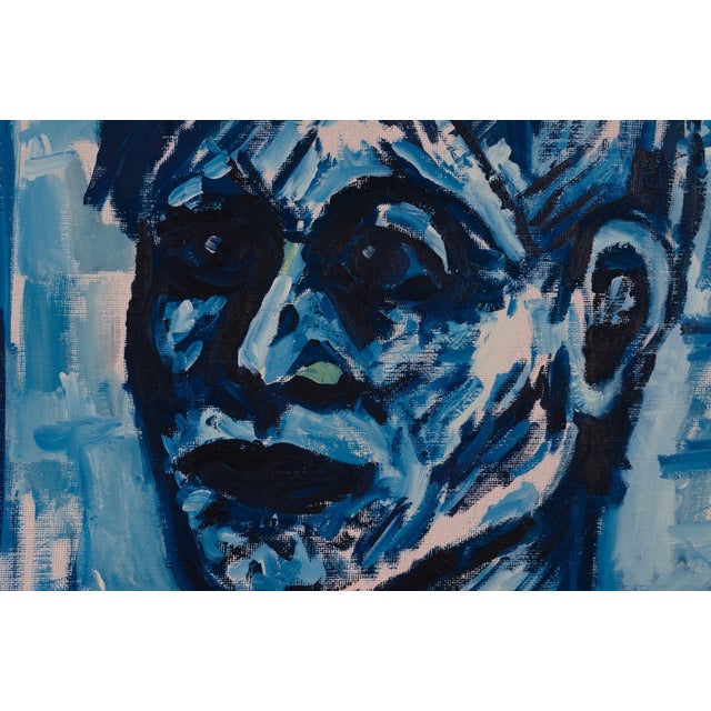 An expressive oil-on-canvas portrait by Swedish artist Erik Heinertz (1908–1965), believed to date from the early 1960s....