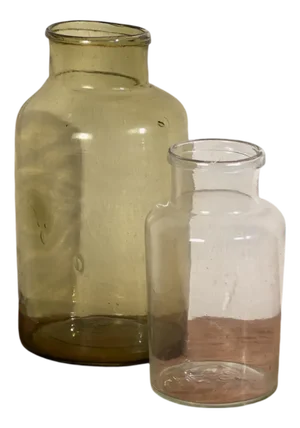 Glass Jars, 1920s, Set of 2