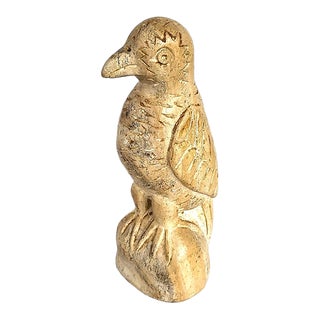 Vintage Carved Soapstone Bird Figurine For Sale