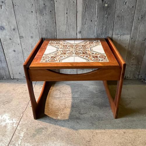Teak Tiled Side Table from G-Plan For Sale - Image 4 of 7