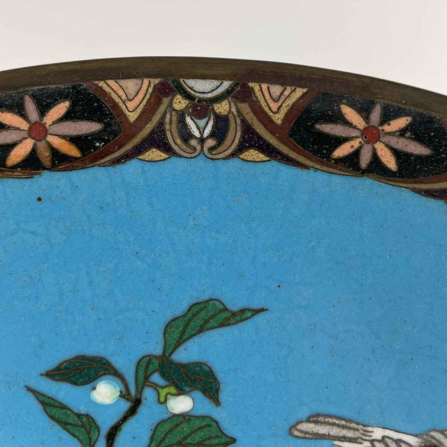 Meiji Japanese Cloisonne Plates, 1868, Set of 2 For Sale - Image 6 of 10