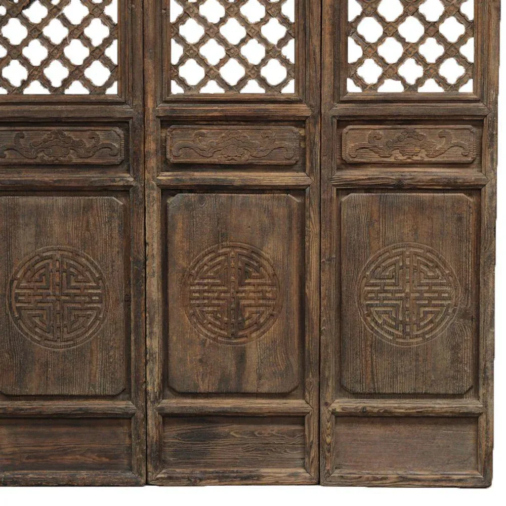 Antique Lattice Door Panels, Set of 6 | Chairish