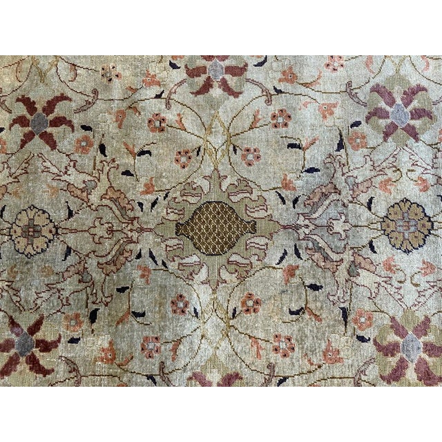 Contemporary A Breathtaking Antique Turkish 100% Silk Keyseri Rug "Sculpture/Souf Weaving" For Sale - Image 3 of 6