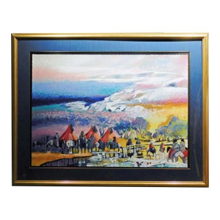 Earl Biss "Red Lodge" Serigraph on Paper Custom Framed Hand Signed Make an Offer For Sale