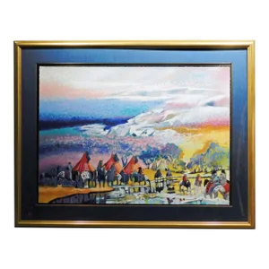 Earl Biss "Red Lodge" Serigraph on Paper Custom Framed Hand Signed Make an Offer