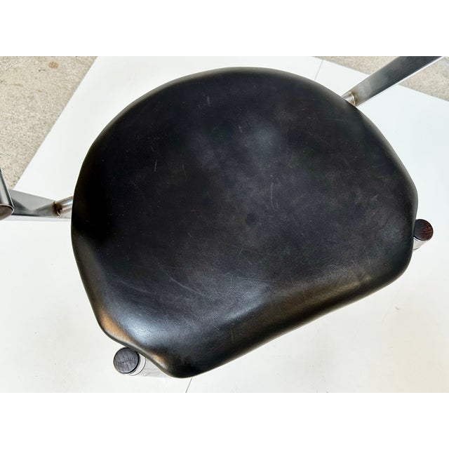 Sculptural Chair in Steel, Wood and Leather, Germany, 1980s For Sale - Image 14 of 18