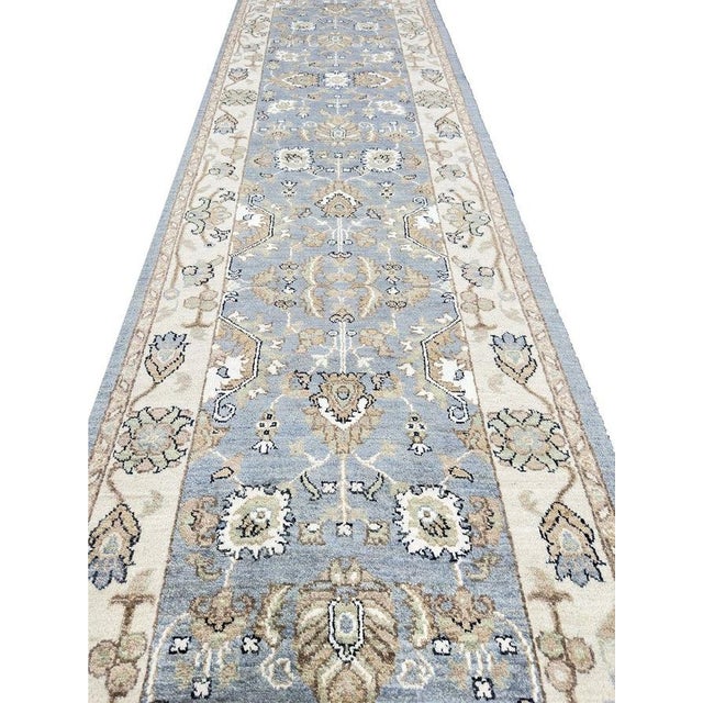 Textile 1990s Handwoven Pakistani Style Runner Rug 3x22 For Sale - Image 7 of 9