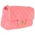 Traditional Pink Quilted Lambskin Pearl Crush Mini Rectangular Flap Bag For Sale - Image 3 of 9
