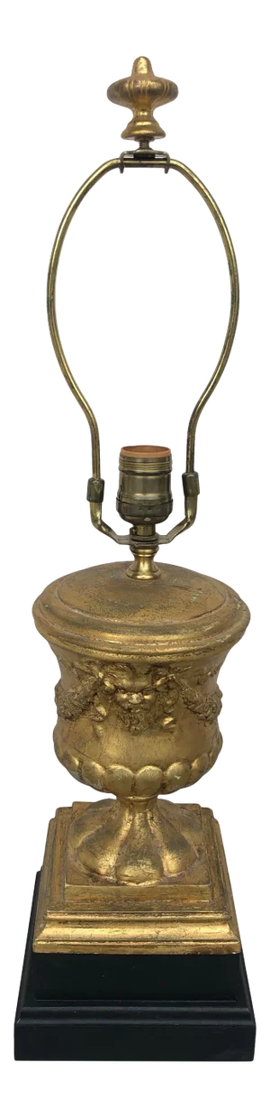 1980's Giltwood Carved Trophy Lamp