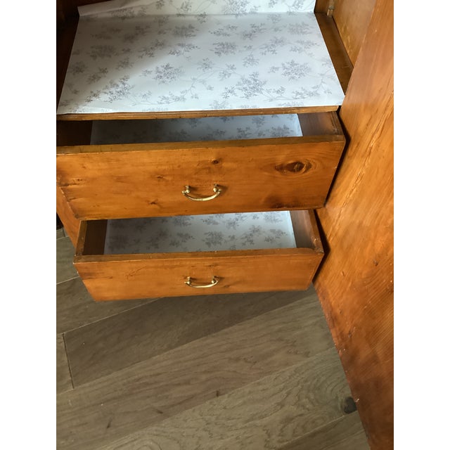 Antique 19th Century Biedermeier Flame Cherrywood Chiffonier / Tall Chest of Drawers For Sale - Image 15 of 18