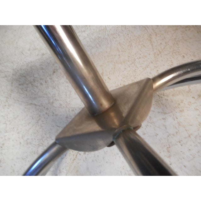 Late 20th Century Contemporary Modern Reclining Swivel Lounge Chair and Ottoman For Sale - Image 5 of 12