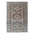 Vintage Turkish Oushak Rug With Soft Beige and Blue Medallion Patterns For Sale