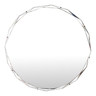 1940’s Art Deco Hollywood Regency Beveled Wall Mirror For Sale