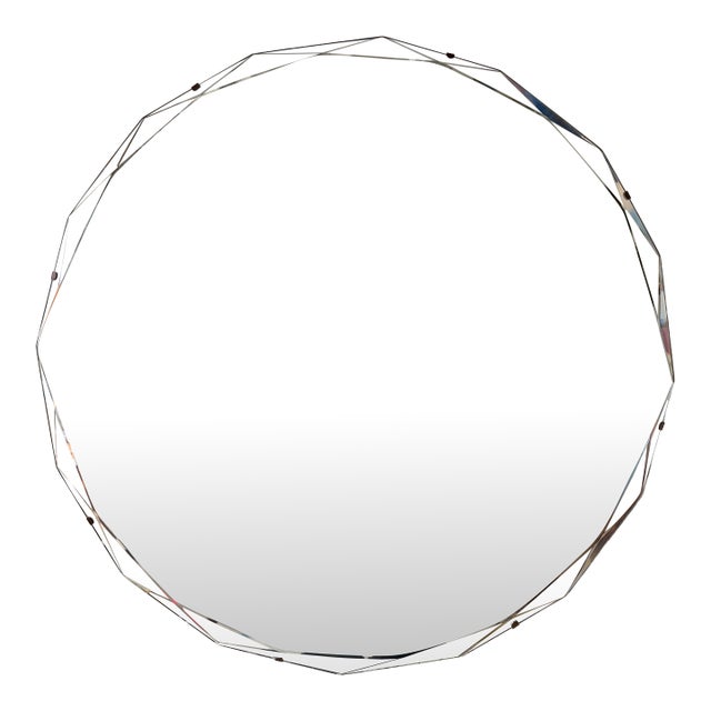 1940’s Art Deco Hollywood Regency Beveled Wall Mirror For Sale