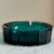 Glass 1960s Mid-Century Modern Pebbled Glass Teal Ashtray For Sale - Image 7 of 9