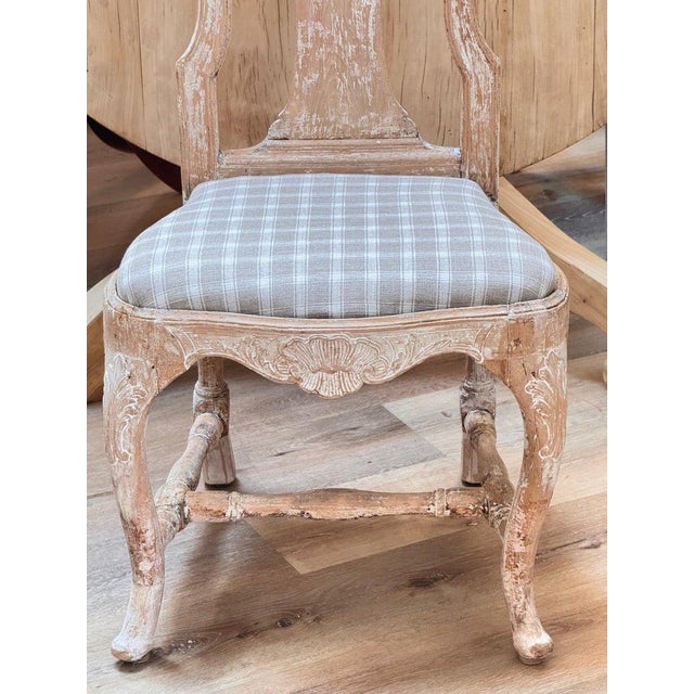Linen Set of Six 18th Century Gustavian Dining Chairs For Sale - Image 8 of 11