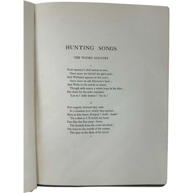 1920s Hunting Songs r.e. Egerton Warburton 1925 Hardcover Lionel Edwards Sporting Book For Sale - Image 5 of 13