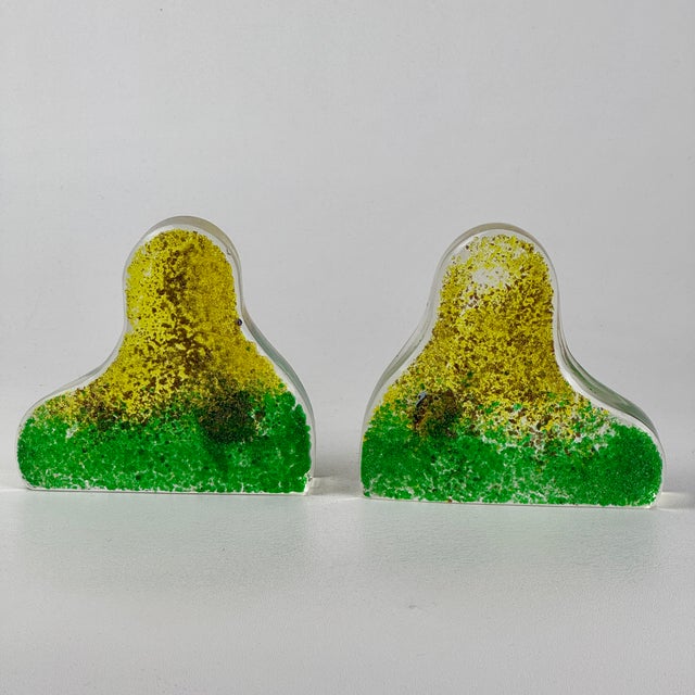 Vintage Pair of Whimsical Art Glass Fish Aquarium Sculptural Bookends For Sale In New York - Image 6 of 9