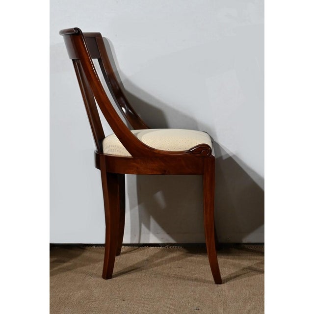 Early 20th Century Mahogany Gondola Chairs, Set of 4 For Sale - Image 11 of 18