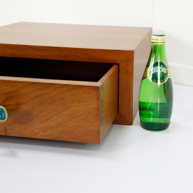 1960s Pair of Mid Century Floating Nightstands with Pepe Mendoza Pulls, Attributed For Sale - Image 17 of 17