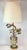 Gilt Lamp With 3-Dimensional Over-Scale Metal Flowers For Sale - Image 10 of 13